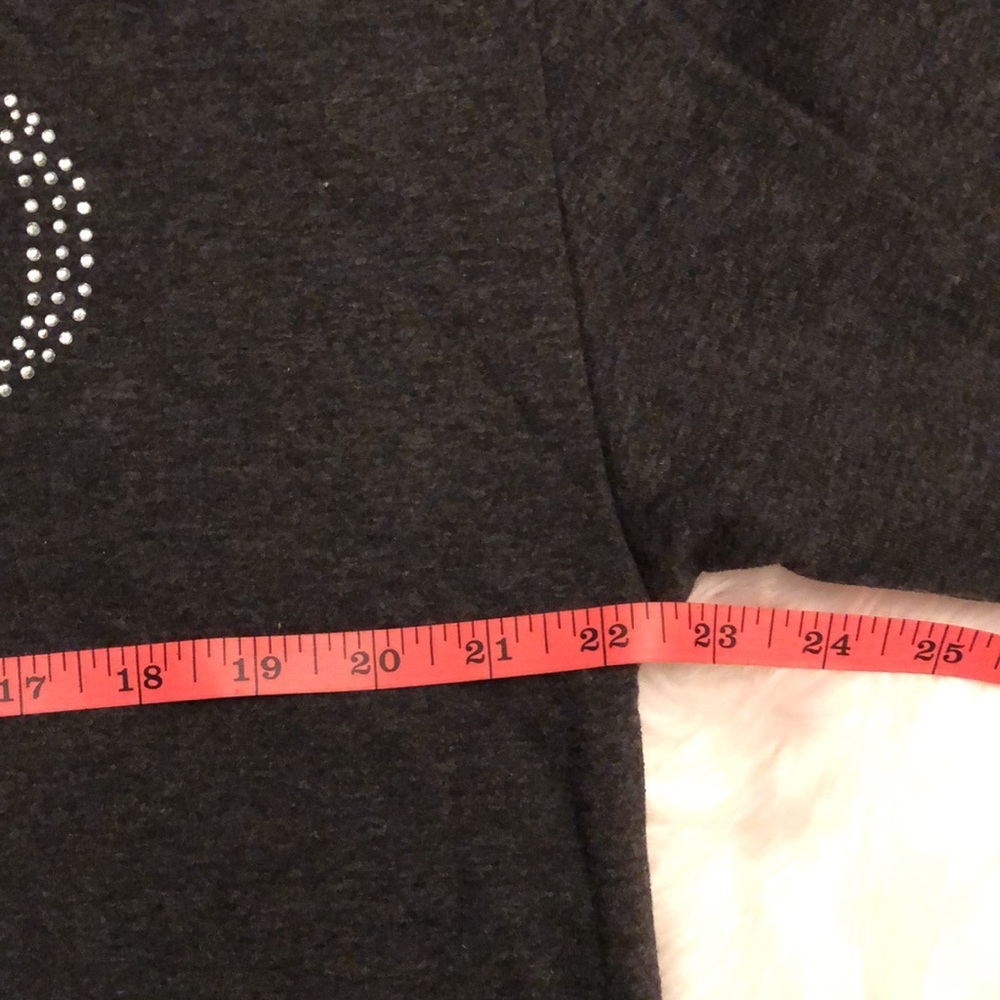 NWT XOXO Dark Grey Embellished Hooded Sweatshirt. - Picture 7 of 8